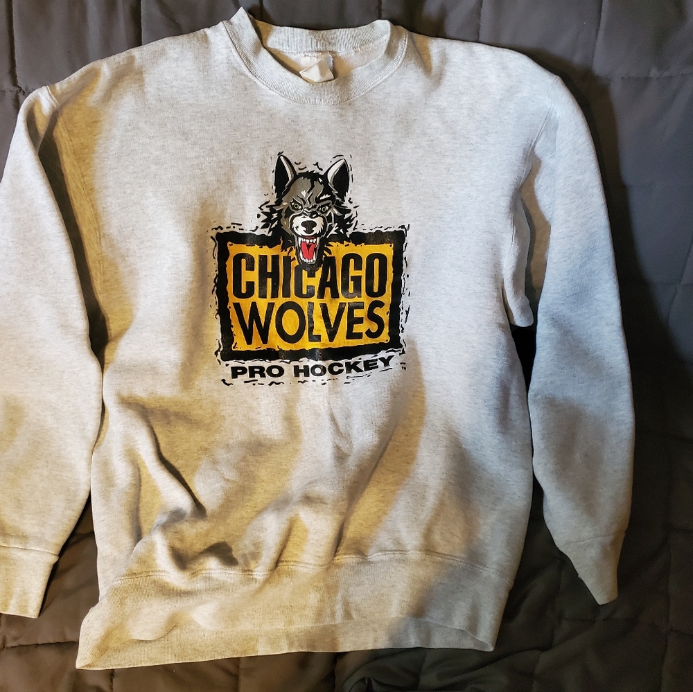 Jockey Gray Chicago Wolves Crewneck Sweater
